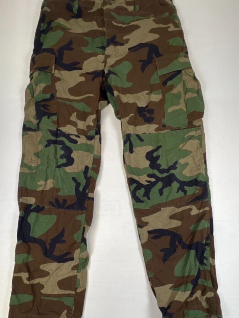 US Military Men M Woodland Camo Cargo Combat Trousers Pants Medium Long